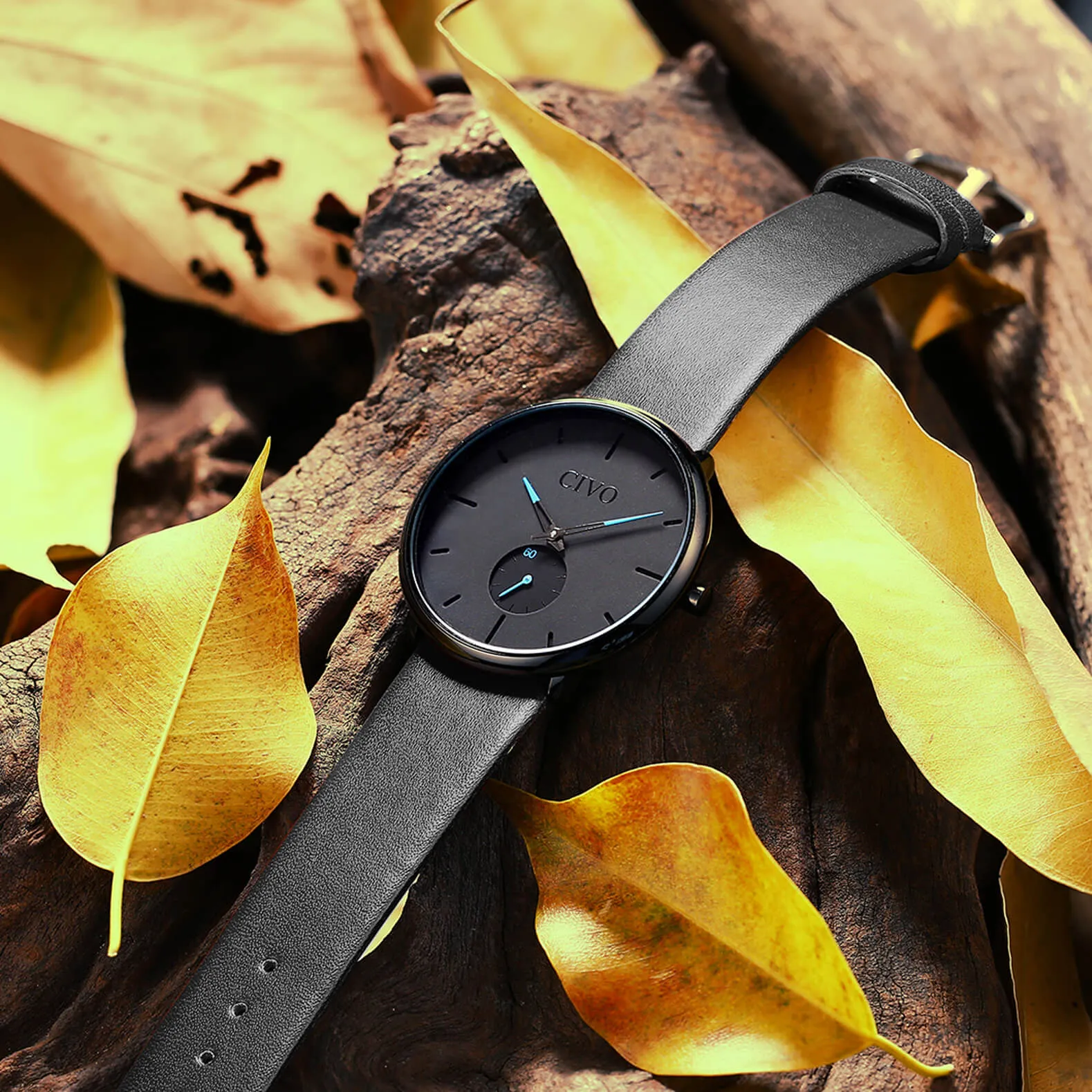 0124C | Quartz Men Watch | Leather Band