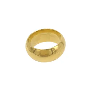 10mm Domed Cigar Band gold