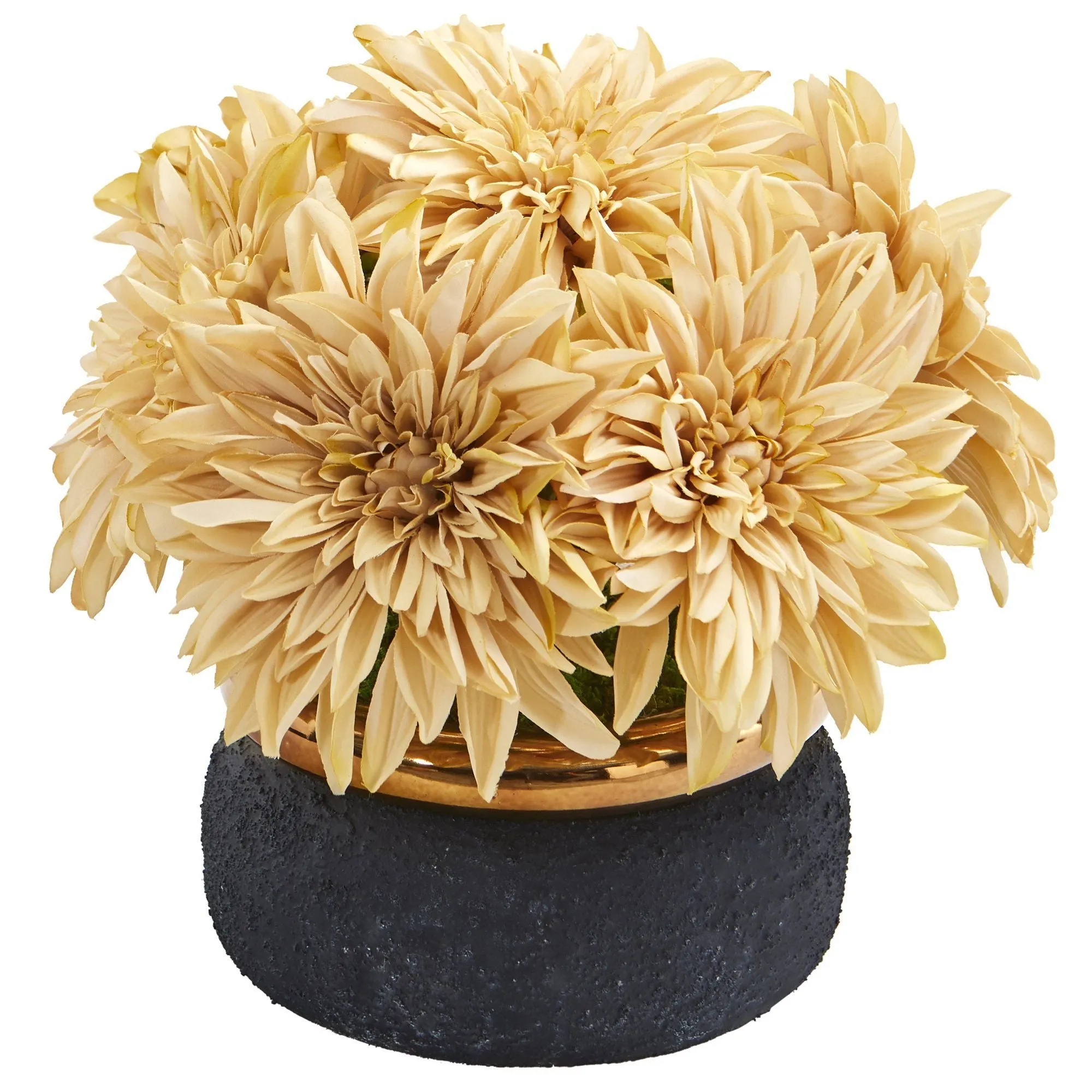 13” Dahlia Artificial Arrangement in Stoneware Vase