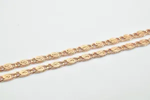 18K Rose Gold Filled Look, EP tarnish resistant Chain 19" Inches Long 2.5mm Width 1mmThickness CG238