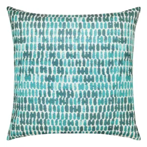 22" Square Elaine Smith Pillow  Thumbprint Aruba