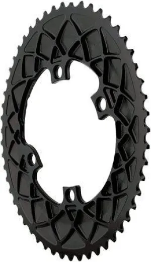 AbsoluteBlack Shimano 2x 110/4 Oval 10/11/12 Speed Chainring (Black)