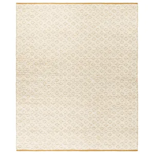 Ahlat Cream & Brown Wool Blend Area Rug - Available in a Variety of Sizes