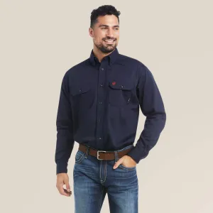 Ariat Men's FR Solid Long Sleeve Button-Down Work Shirt