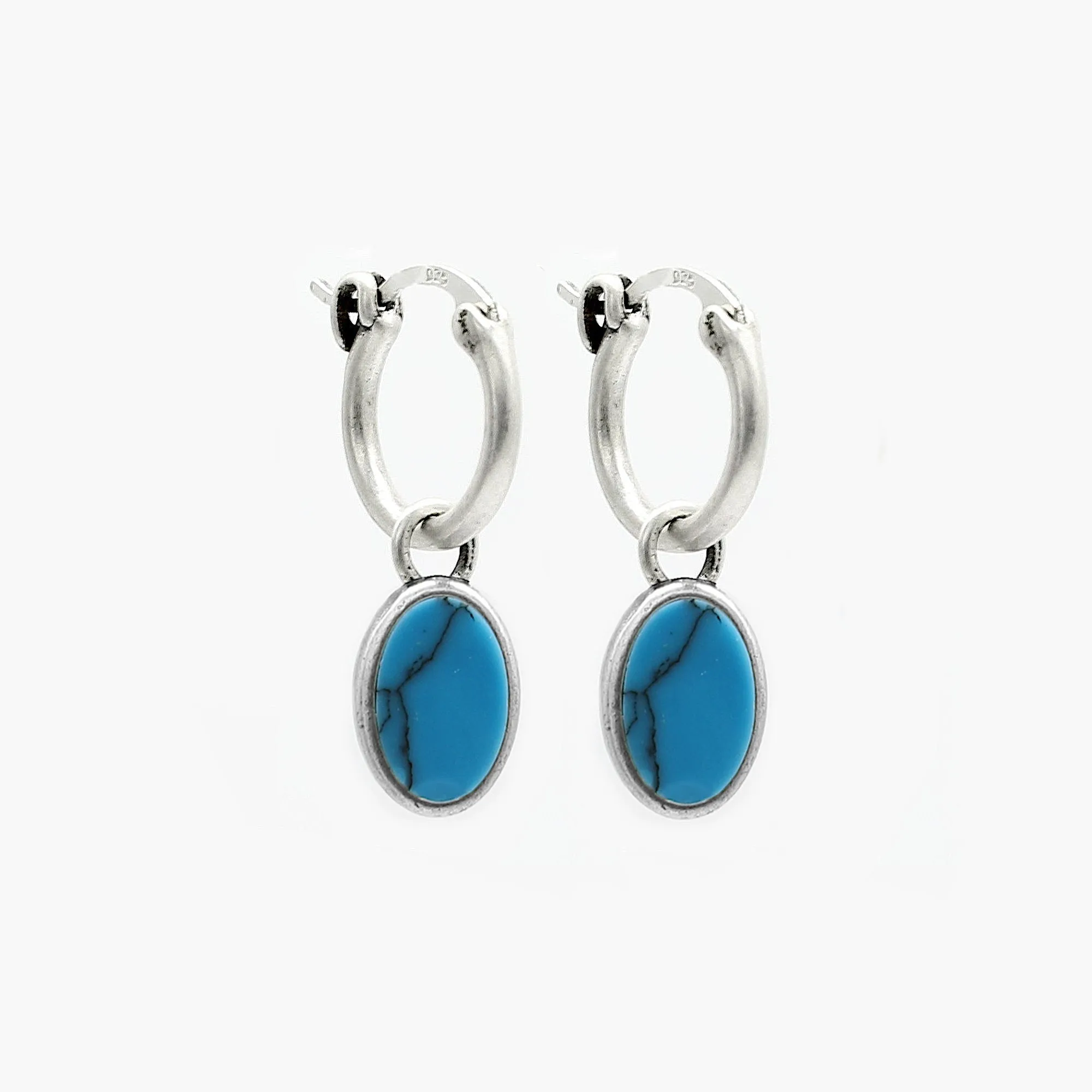 Arizona Turquoise Charm Sterling Silver Earring