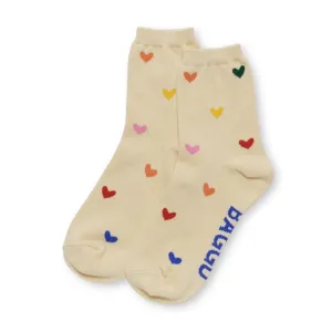 Baggu Crew Heart Socks S/M