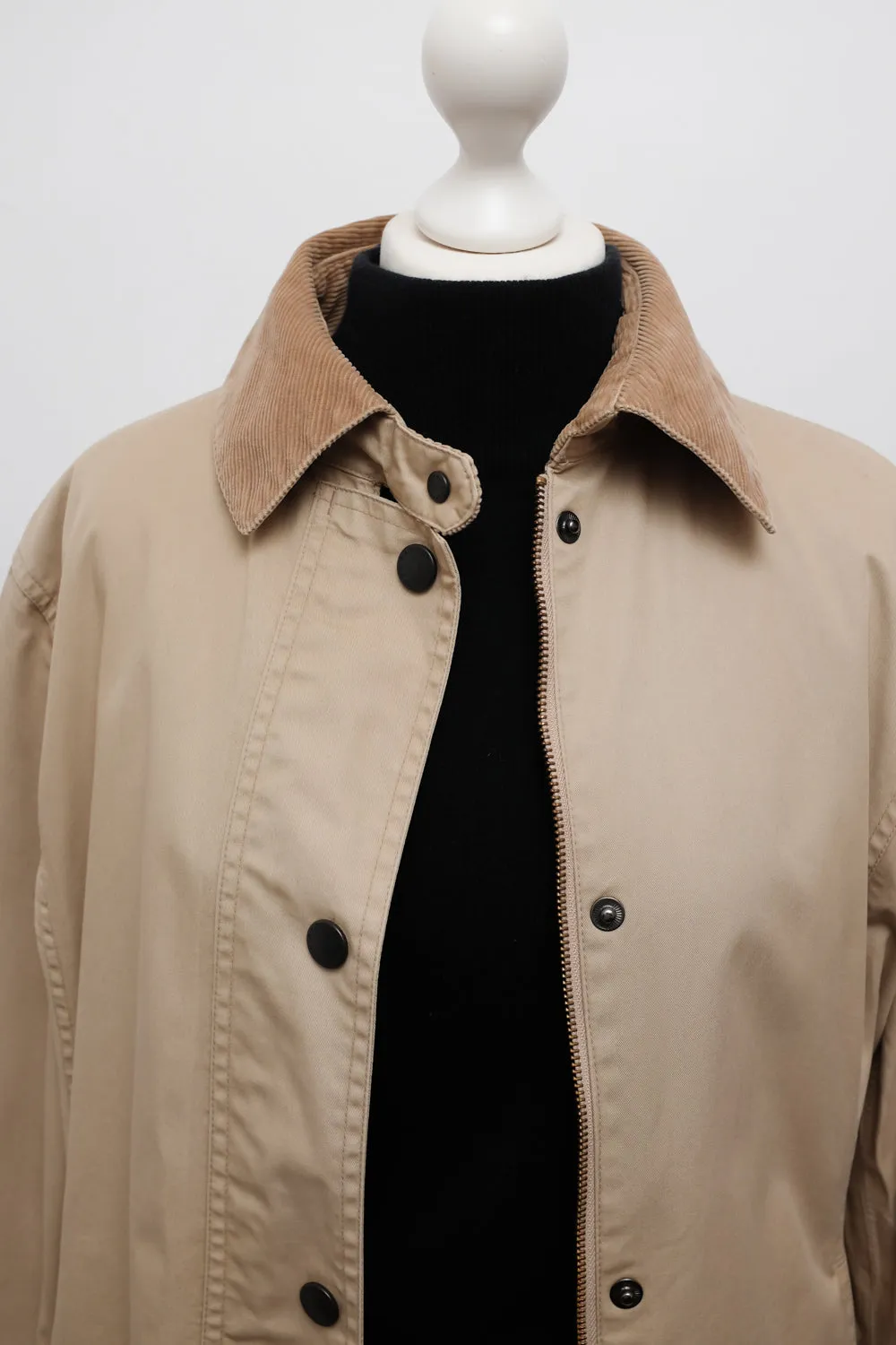 BARBOUR CLASSY BEIGE LONG JACKET COAT