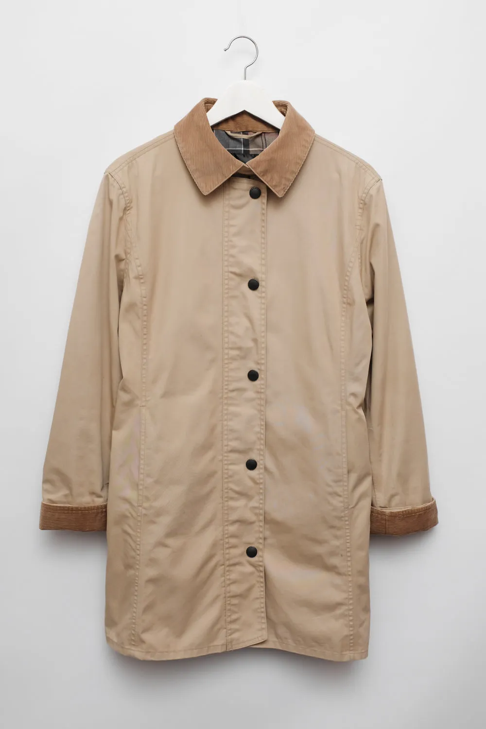 BARBOUR CLASSY BEIGE LONG JACKET COAT