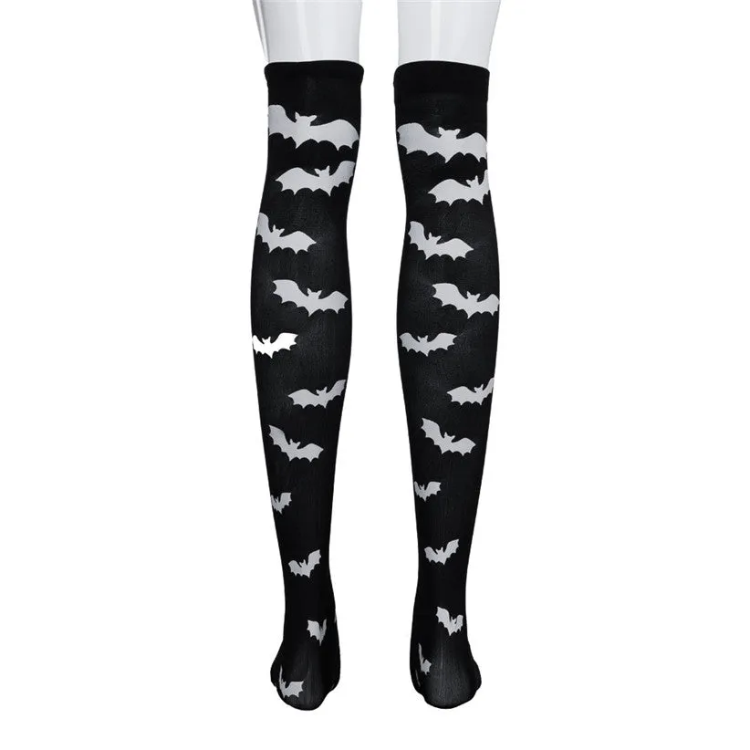 Black and white bat socks