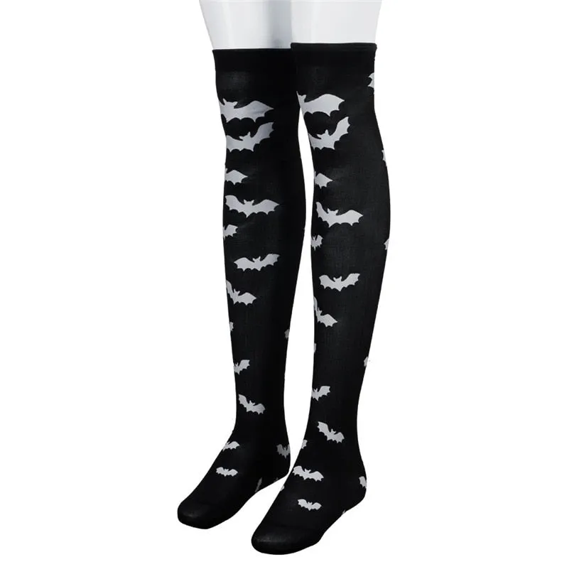 Black and white bat socks