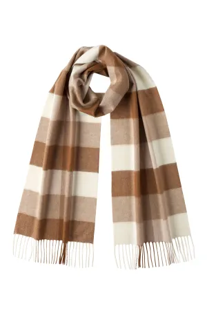 Block Check Cashmere Vicuña Scarf