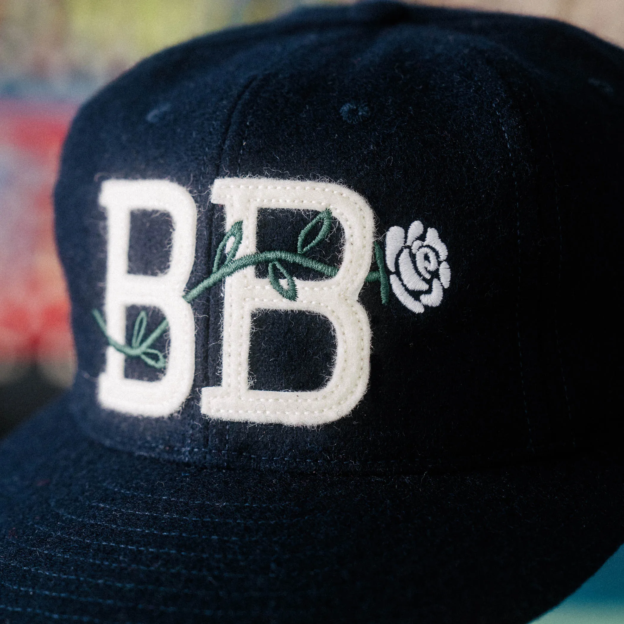 Bogey Boys x EFF Wool Rose Cap - Navy