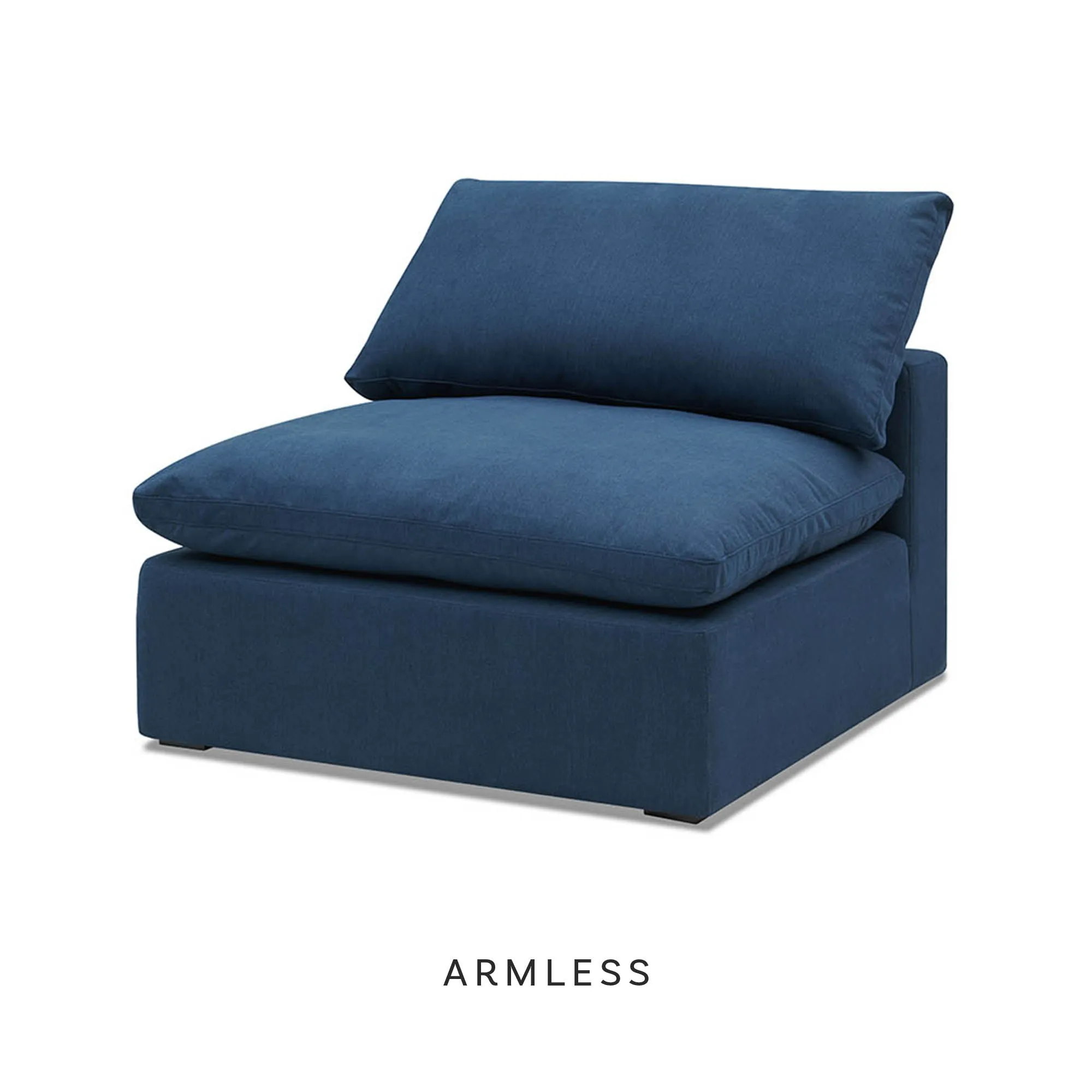 Bowe XL Chaise Shaped Sectional Navy