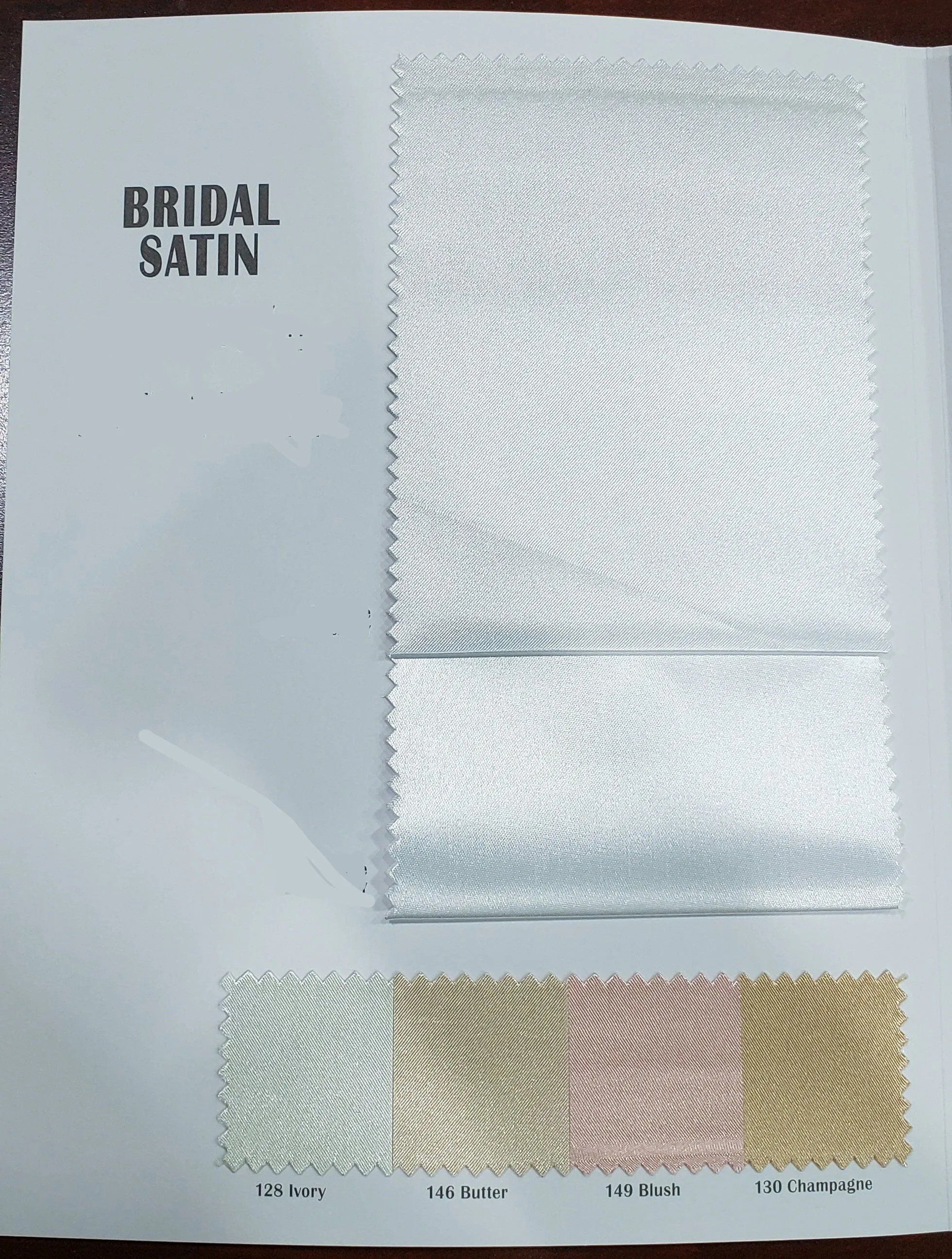 Bridal Satin Fabric - Shiny Bridal Satin - 60&#34; Wide - Sample Swatch