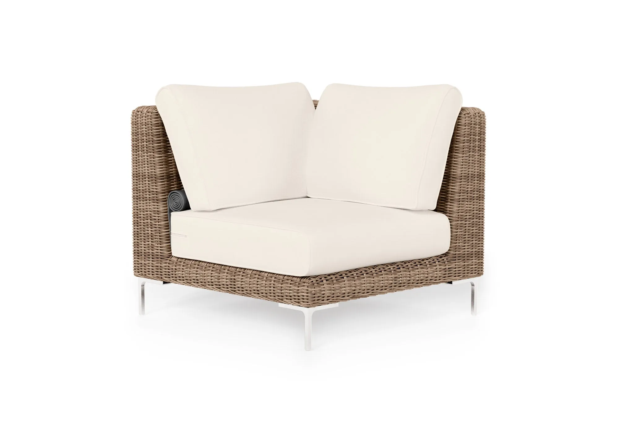 Brown Wicker Outdoor Sectional Chair (Outer Certified)