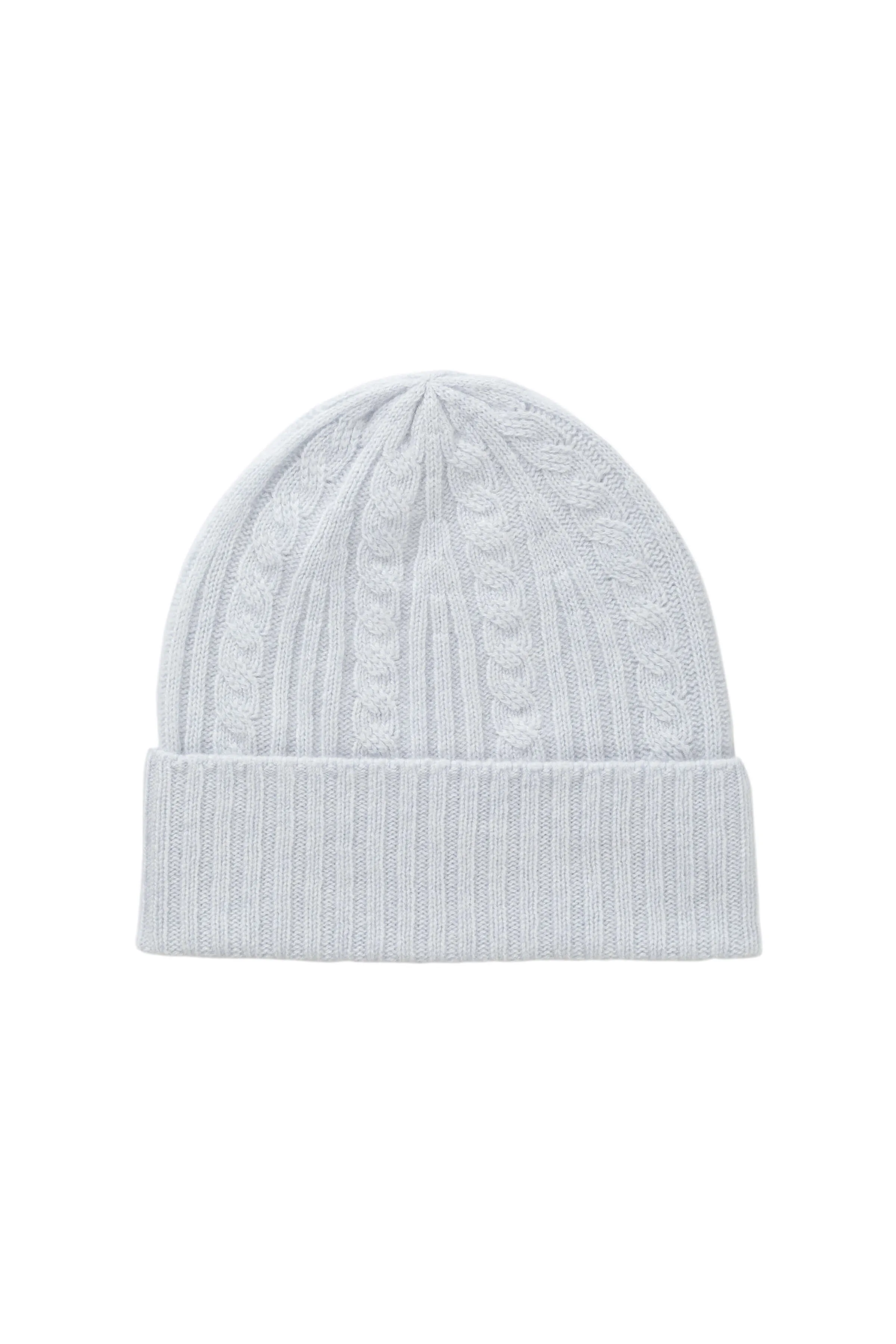 Cable & Rib Cashmere Beanie