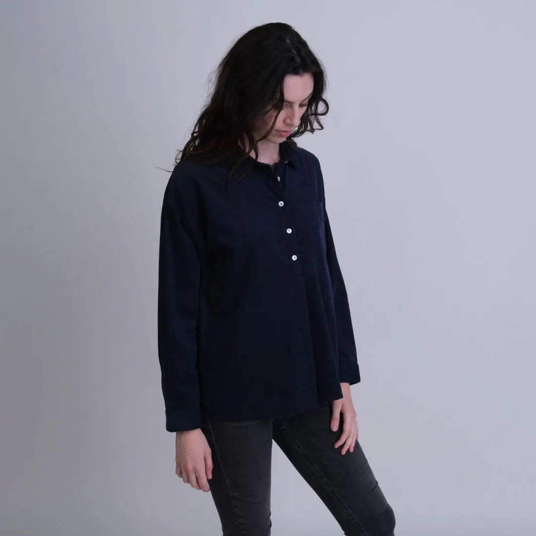 Calla Navy Cord Shirt