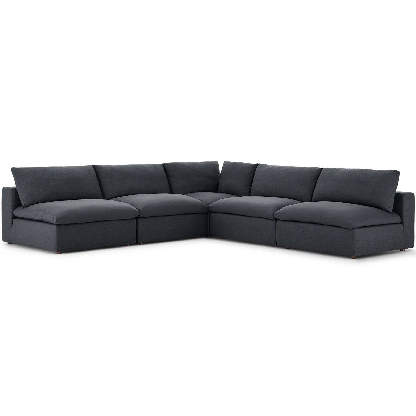 Commix Down Filled Overstuffed 5 Piece Sectional Sofa Set by Modway