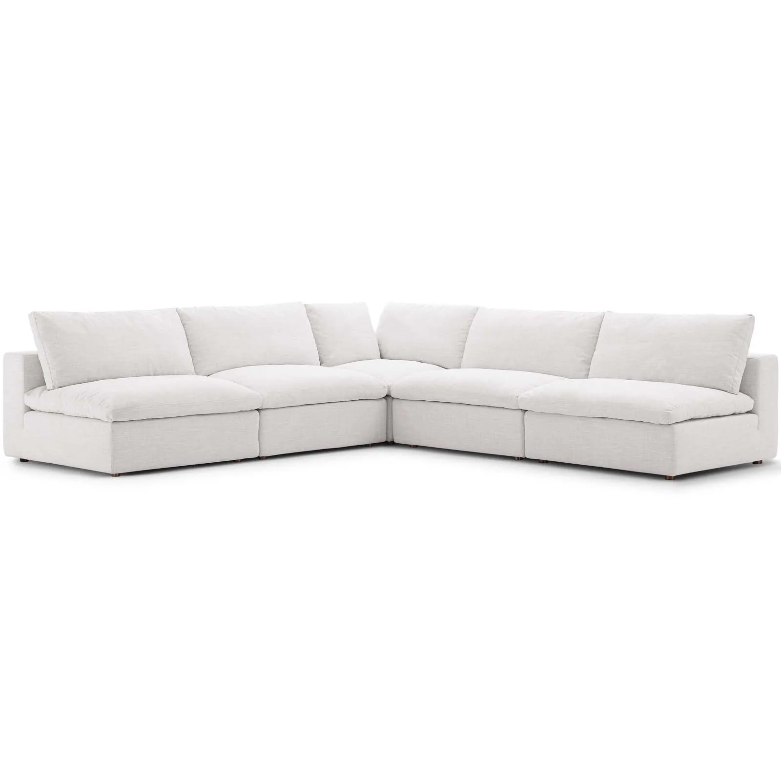 Commix Down Filled Overstuffed 5 Piece Sectional Sofa Set by Modway