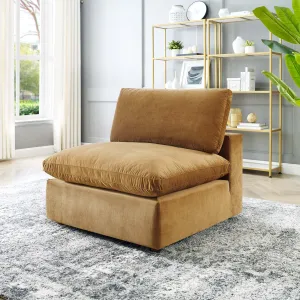 Commix Down Filled Overstuffed Performance Velvet Armless Chair by Modway