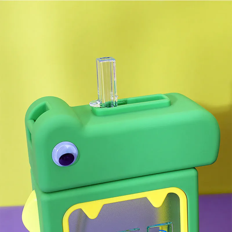 Creative Dino Water Bottle for Kids with Portable Strap