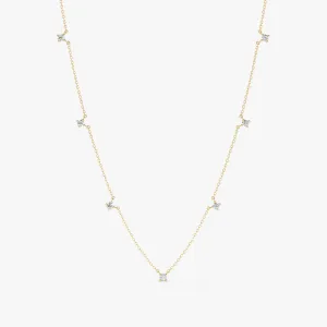 Dainty Diamond Station Necklace, Kimberly