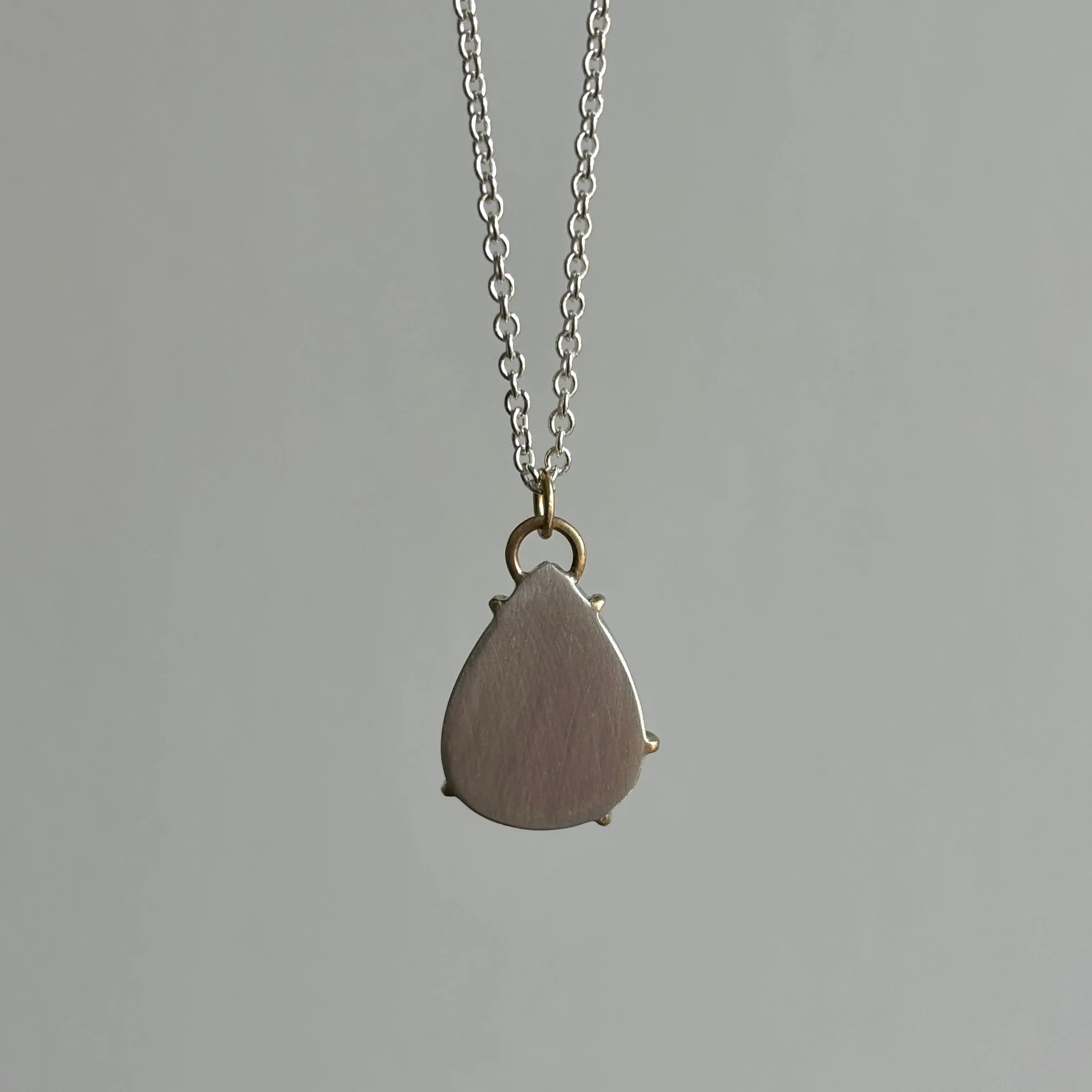 Dendritic Agate Teardrop Vanity Necklace