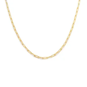 Diamond-Cut Paperclip Chain | Gold