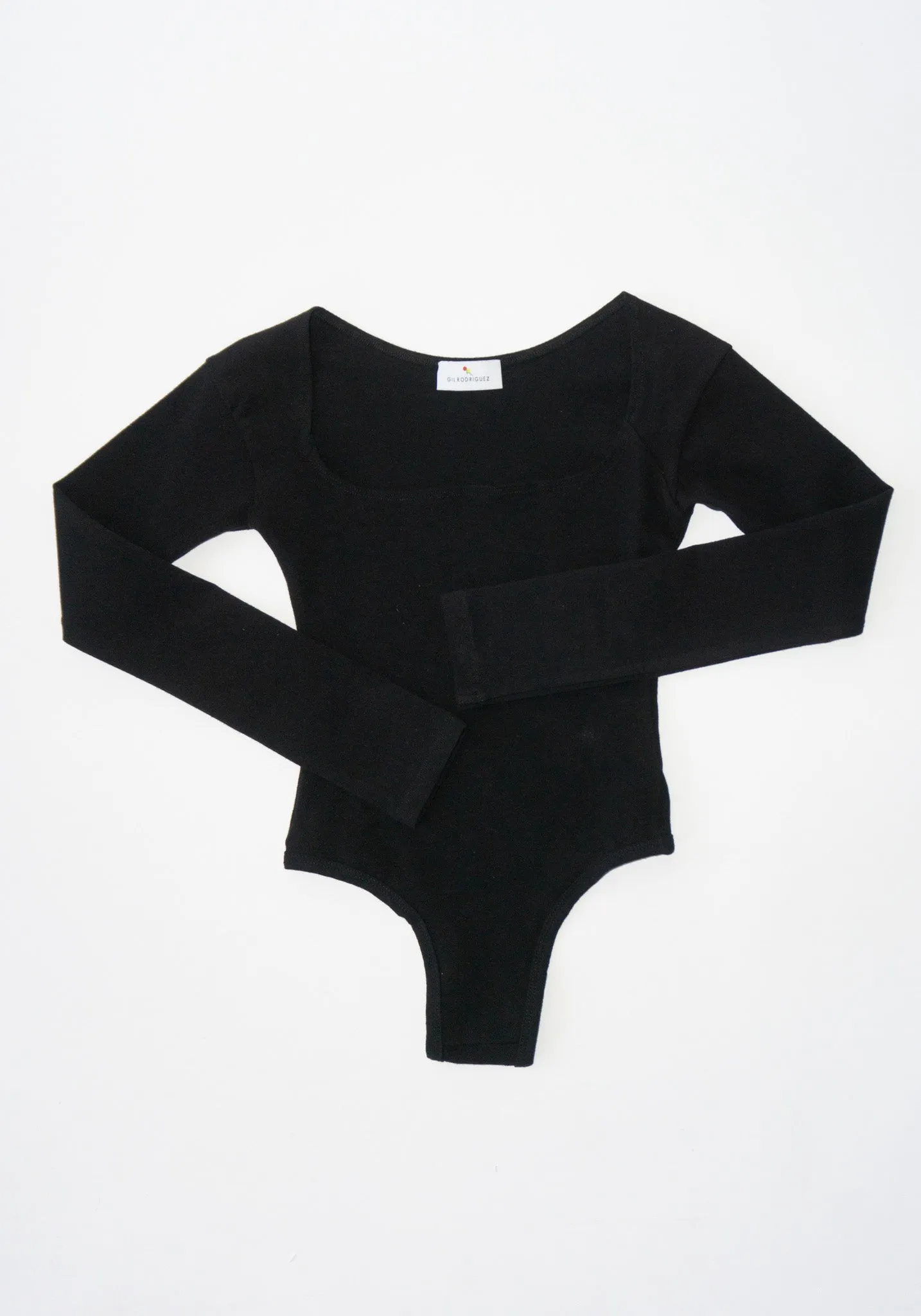 El Tigre Long Sleeve Bodysuit in Black