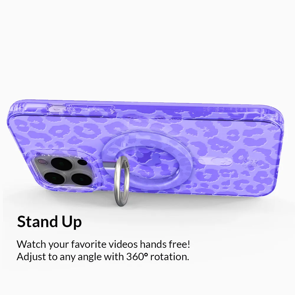 Electric Purple Leopard MagSafe Grip Ring