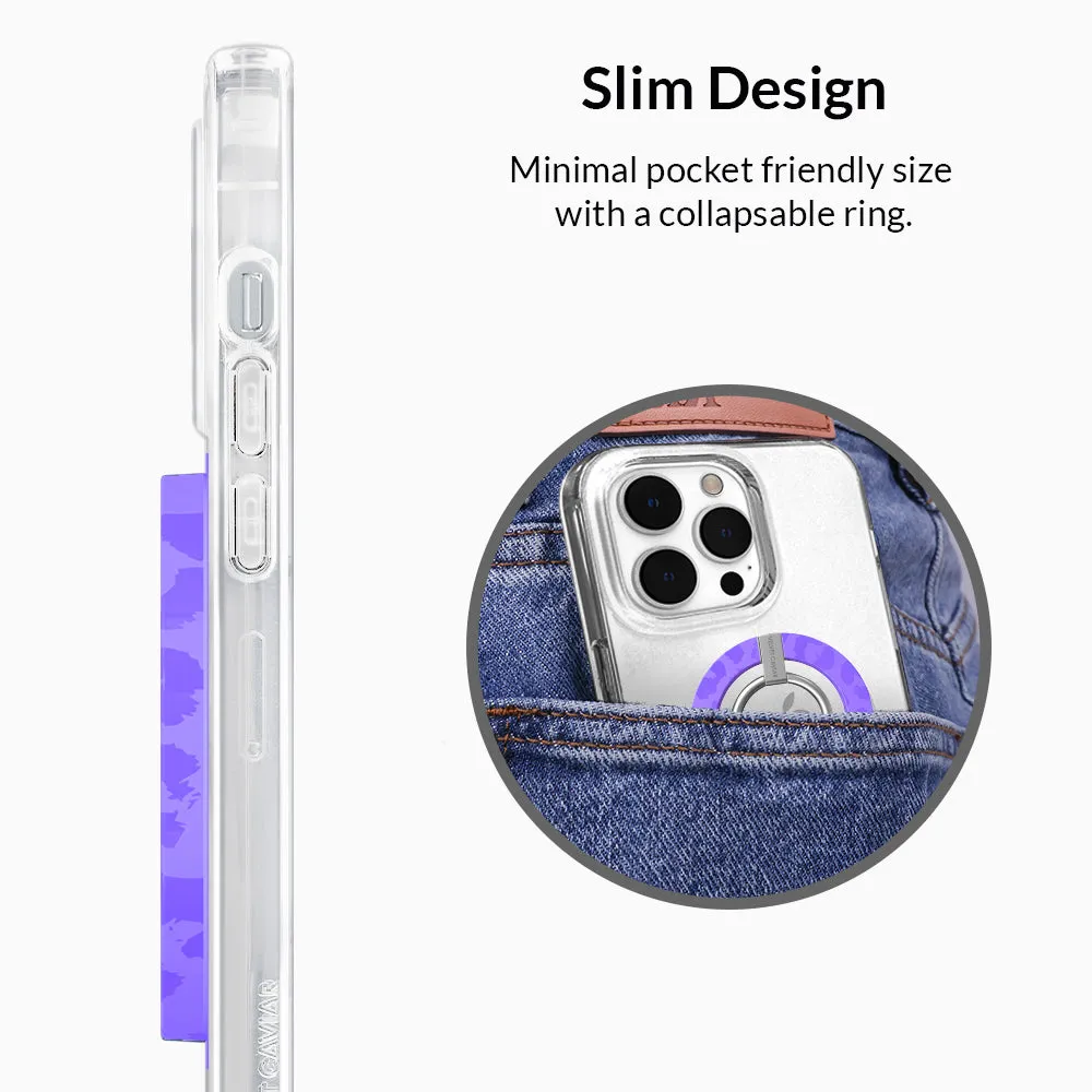 Electric Purple Leopard MagSafe Grip Ring