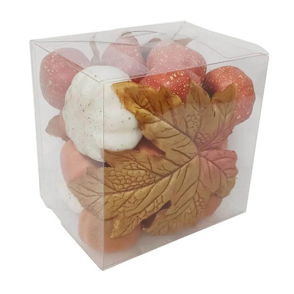 Fall Orange Pumpkin Berrys & Oak Leaves in Box