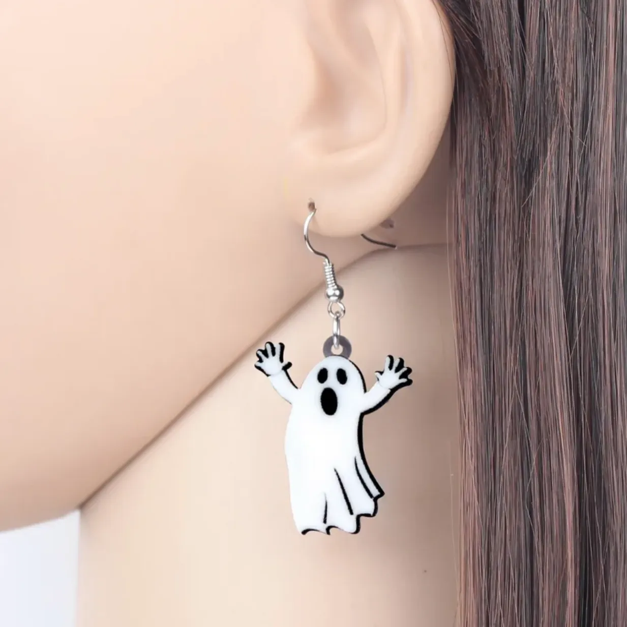 Ghost Earrings - Halloween Earrings, Ghost Jewelry, Halloween Jewelry, Halloween Earrings, Ghost Costume, Trick or Treat