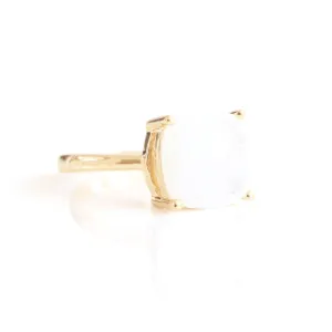 GLEE RING - RAINBOW MOONSTONE & GOLD