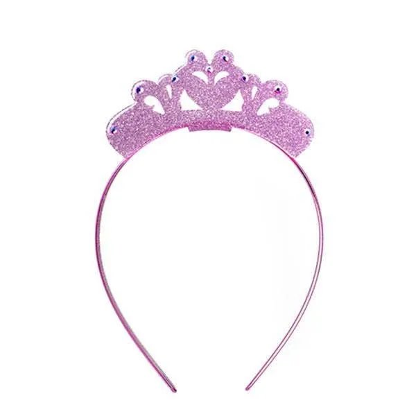 Glitter Light Pink Crown Headband