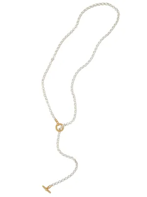 Handmade Gold & Silver Toggle Chain Necklace