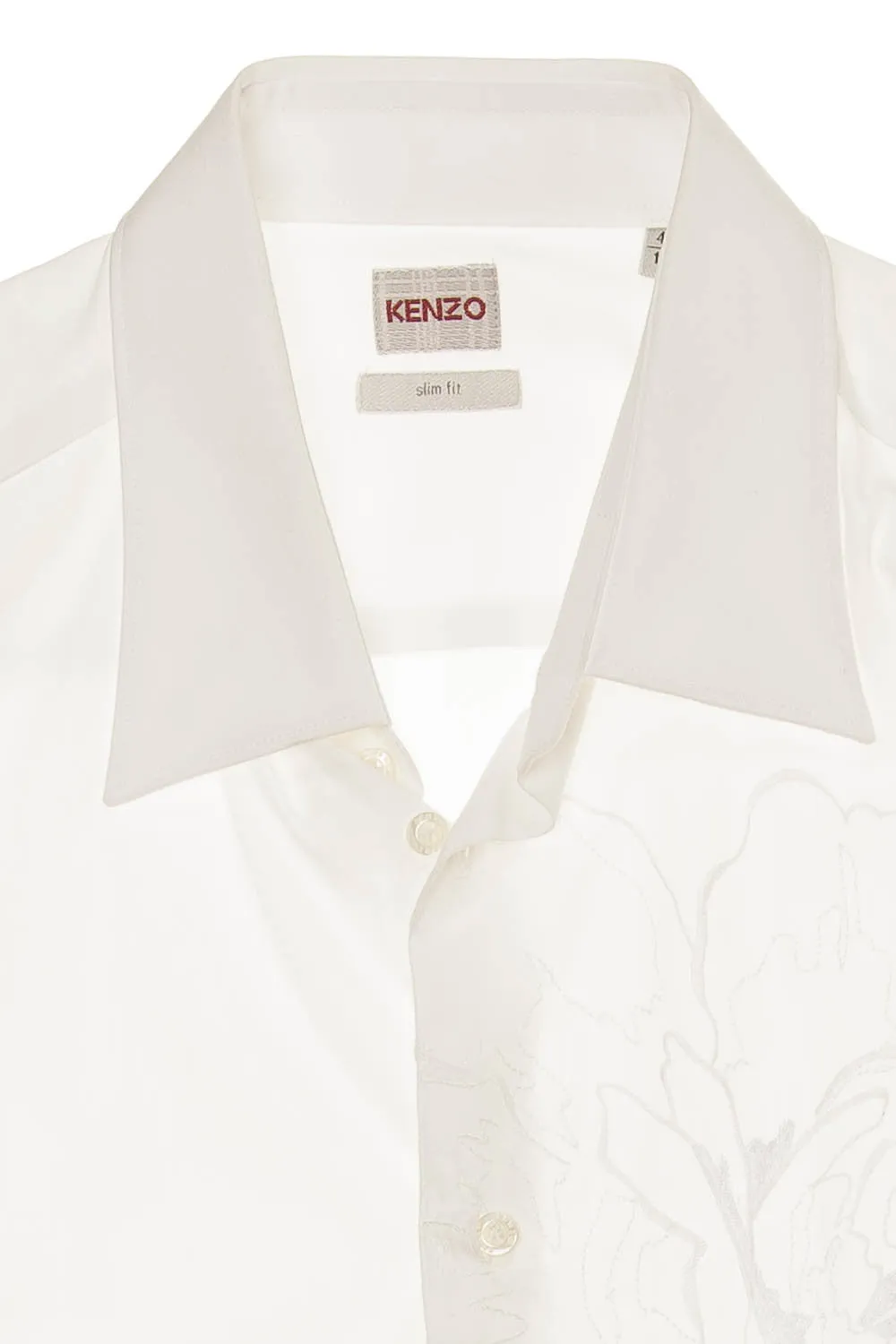 Kenzo - BN White Button Down with White Embossed Design - IT 41