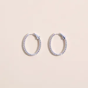 Lab Grown Diamond Oval Hoop Earring, Lucia - 2 mm