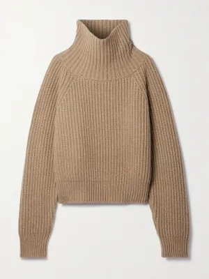 Lanzino ribbed cashmere turtleneck sweater