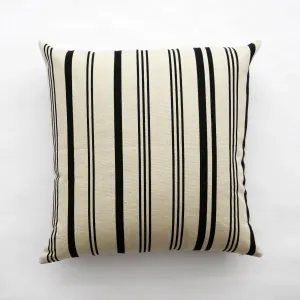 Large Ticking Stripe Square Cotton Pillow 26"x 26"