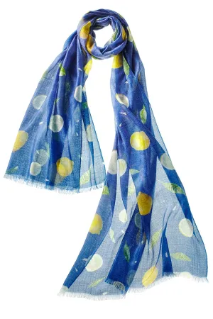 Lemons Scarf - Navy