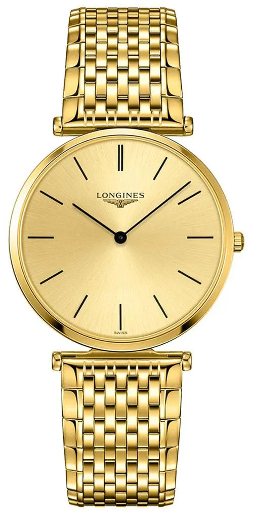 Longines La Grande Classique Yellow Gold PVD Gold-Tone Dial Quartz Unisex Watch L4.755.2.32.8