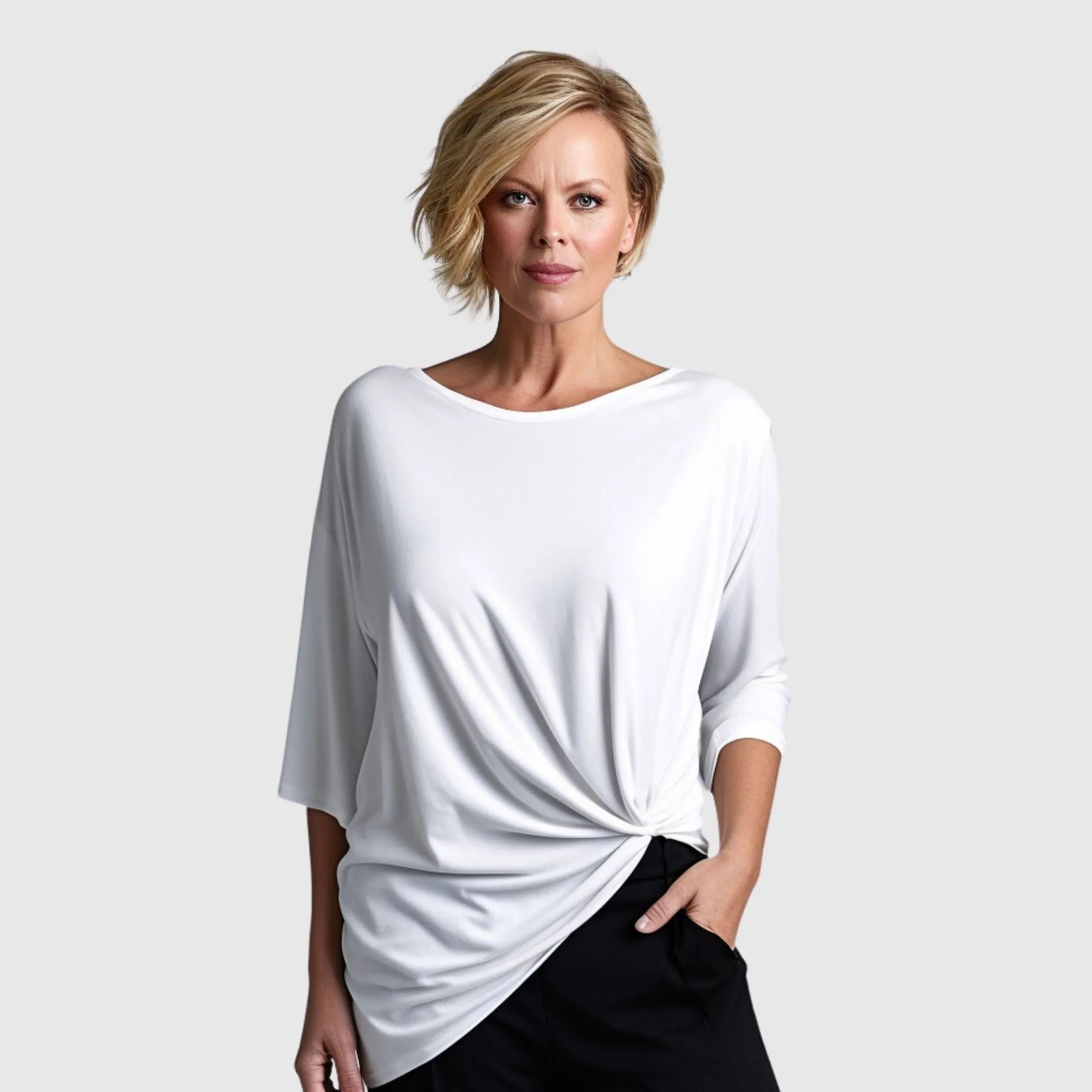 Oversized women's top - organic cotton or wool jersey