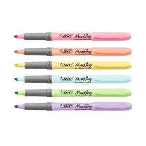 (Pre-Order) BIC Marking highlighter grip Pastel series 1.2mm 3.25mm Fluorescent marker BRIGBKPST