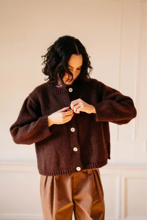 (Pre-Order Feb 20) Sheba Cardigan Sweater- Chocolate