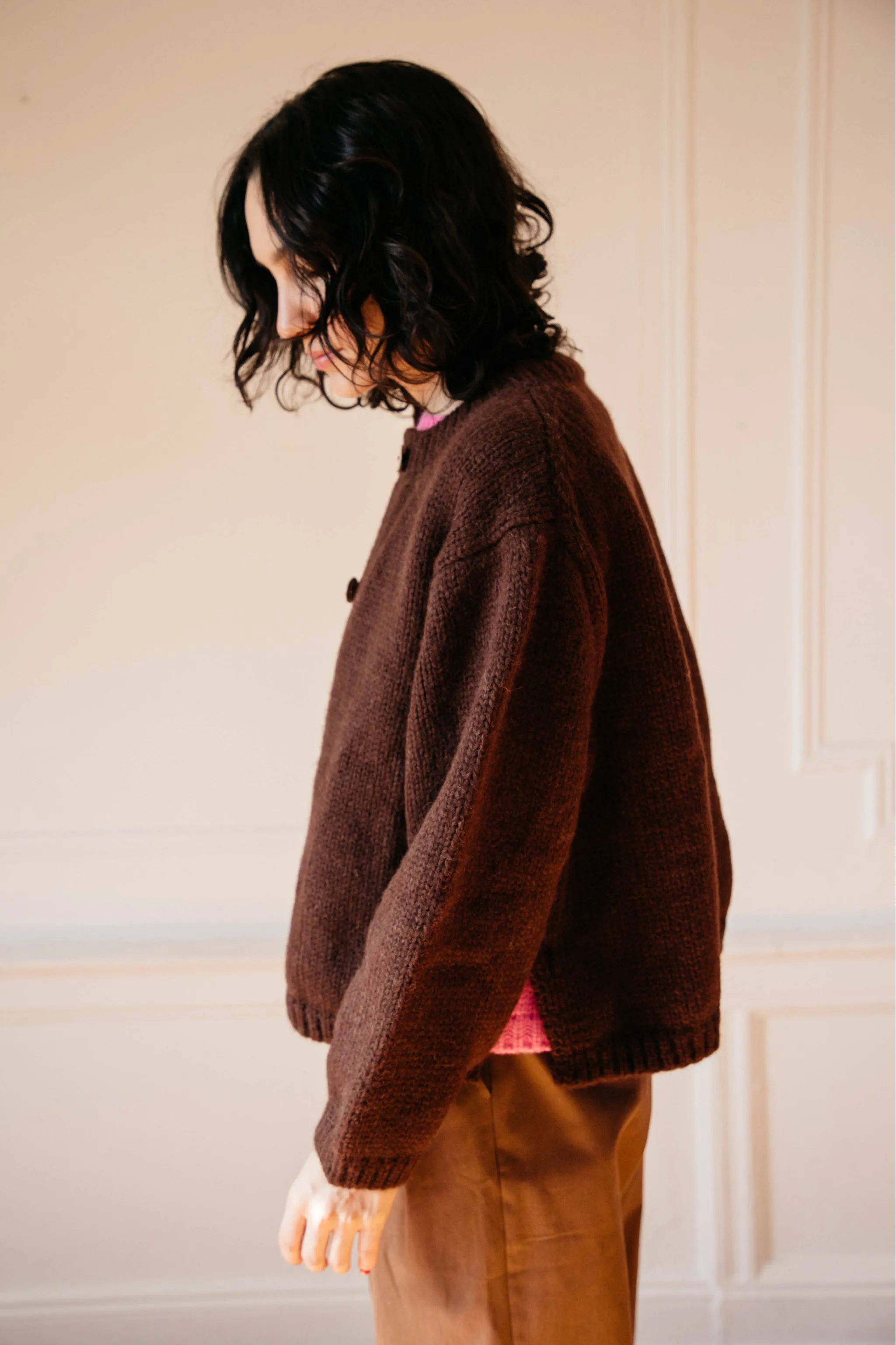 (Pre-Order Feb 20) Sheba Cardigan Sweater- Chocolate