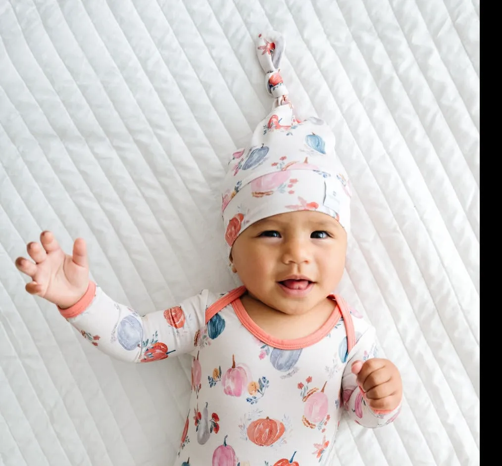 Pumpkin Patch Top Knot Hat