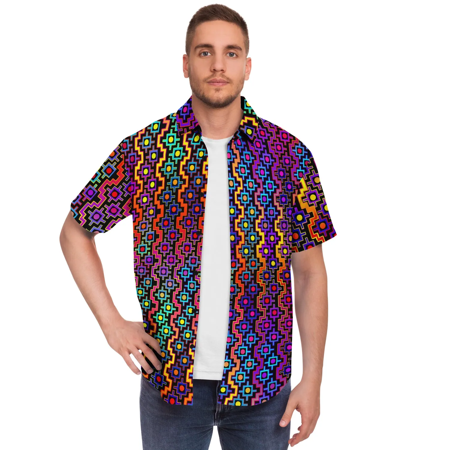 Rainbow Healing Button Down Shirt