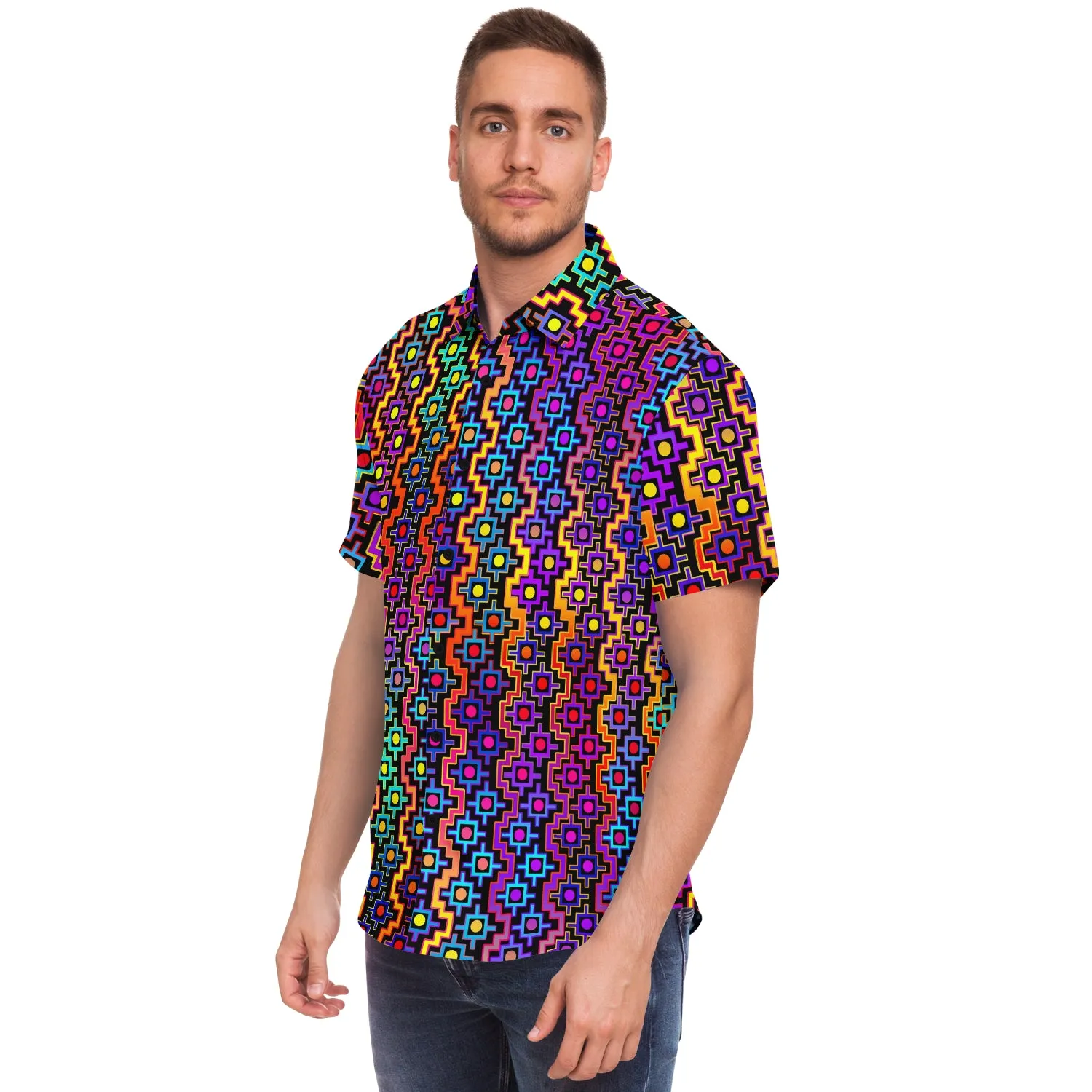 Rainbow Healing Button Down Shirt