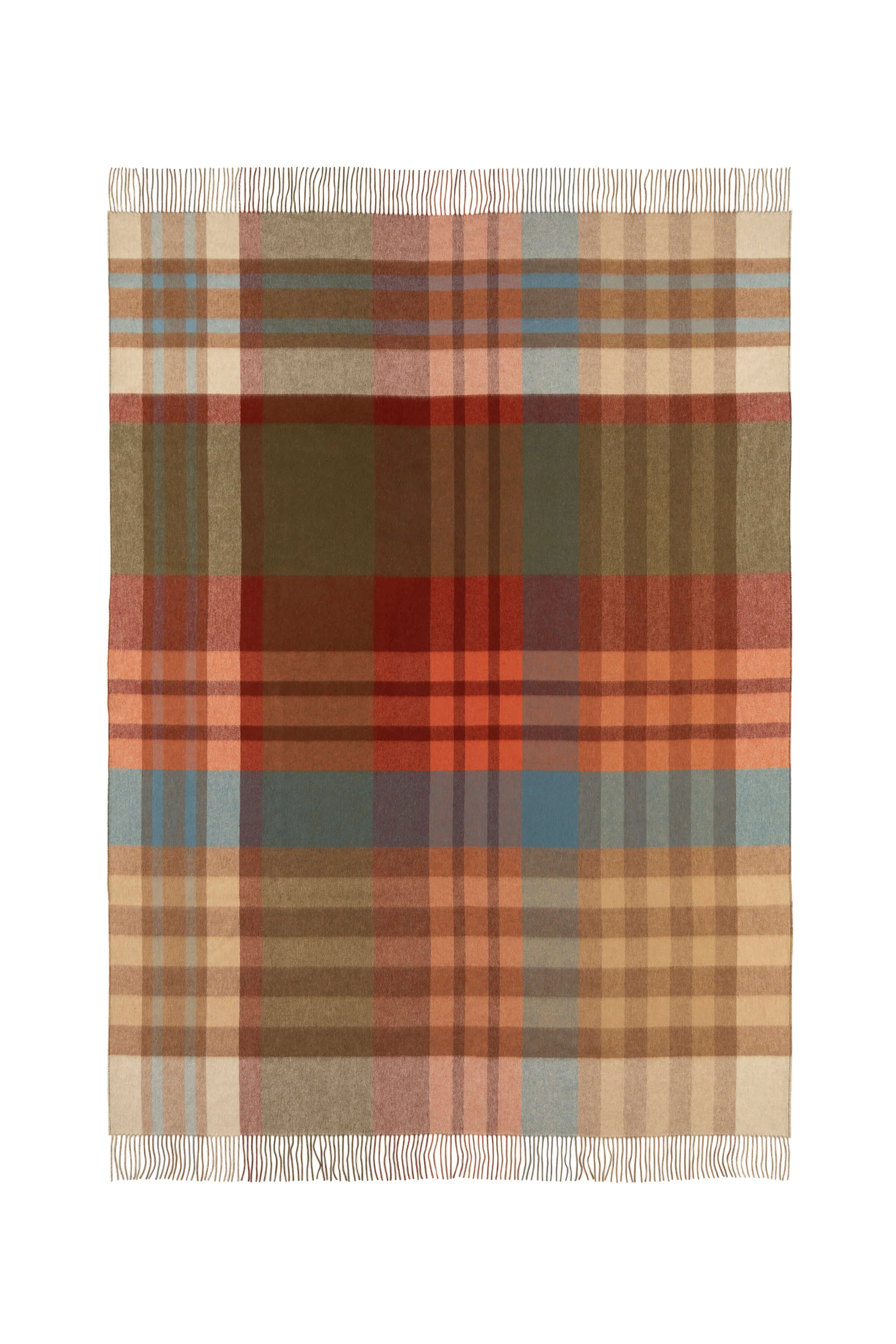 Reversible Cashmere Check Throw